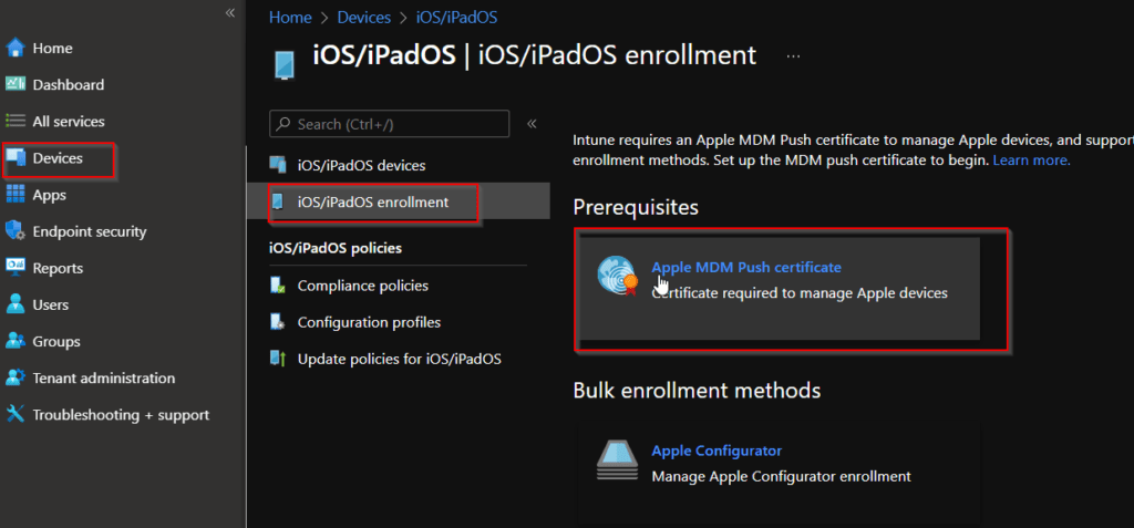 Apple MDM push Certificate