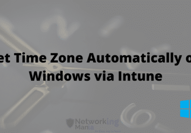 Set Time Zone Automatically on Windows via Intune